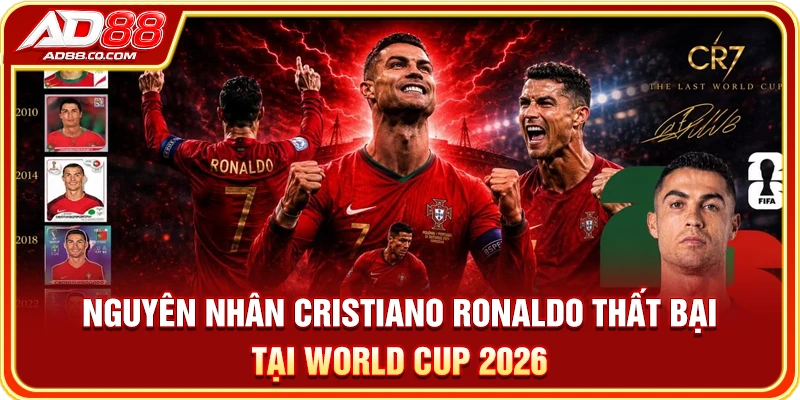 Nguyên nhân Cristiano Ronaldo thất bại tại World Cup 2026