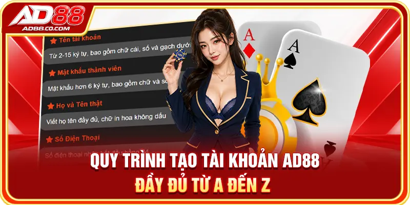 Quy trình tạo tài khoản AD88 đầy đủ từ A đến Z