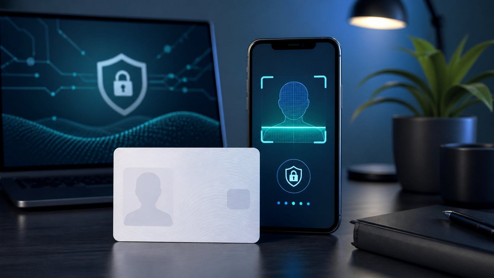 KYC Nhà Cái Là Gì? Quy Trình, Giấy Tờ Và Bảo Mật 2 KYC nhà cái là gì: Thẻ định danh và điện thoại minh họa quy trình KYC nhà cái