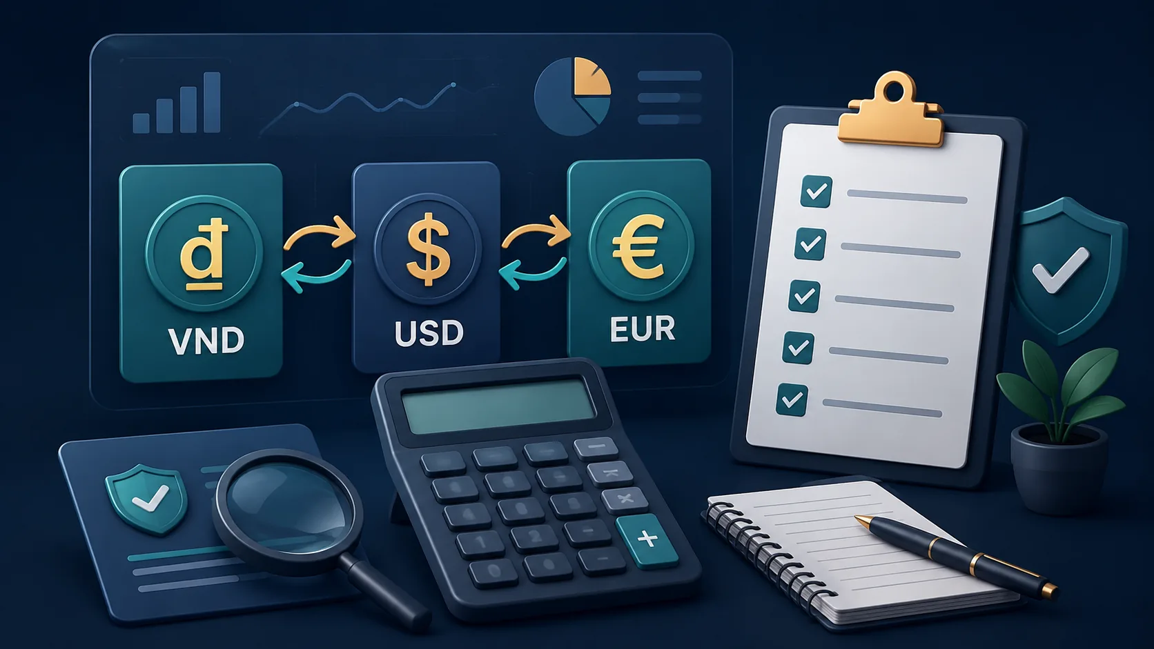 Kiểm tra tiền tệ, tỷ giá và phí quy đổi tại nhà cái mới