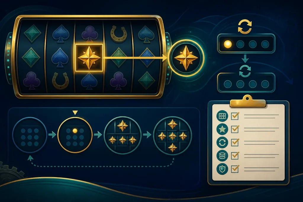 Respin Là Gì Trong Slot? Cách Vòng Quay Lại Được Kích Hoạt 1 respin là gì: Minh họa trạng thái kích hoạt và bộ đếm respin trong slot